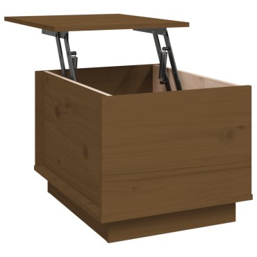 vidaXL Τραπεζάκι Σαλονιού Καφέ Μελί 40x50x35cm Μασίφ Ξύλο Πεύκου 1 τεμ.
