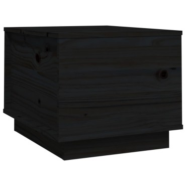vidaXL Τραπεζάκι Σαλονιού Μαύρο 40x50x35cm από Μασίφ Ξύλο Πεύκου 1 τεμ.