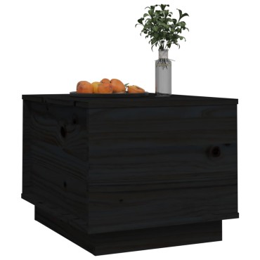 vidaXL Τραπεζάκι Σαλονιού Μαύρο 40x50x35cm από Μασίφ Ξύλο Πεύκου 1 τεμ.