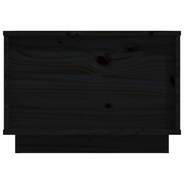 vidaXL Τραπεζάκι Σαλονιού Μαύρο 40x50x35cm από Μασίφ Ξύλο Πεύκου 1 τεμ.