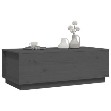 vidaXL Τραπεζάκι Σαλονιού Γκρι 100x50x35cm από Μασίφ Ξύλο Πεύκου 1 τεμ.