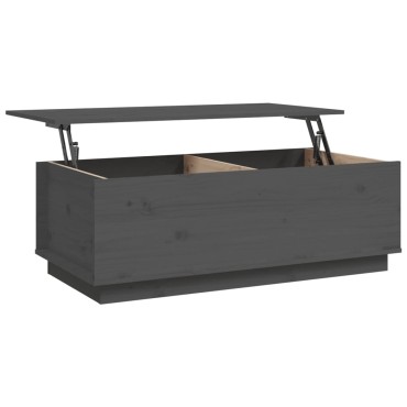 vidaXL Τραπεζάκι Σαλονιού Γκρι 100x50x35cm από Μασίφ Ξύλο Πεύκου 1 τεμ.