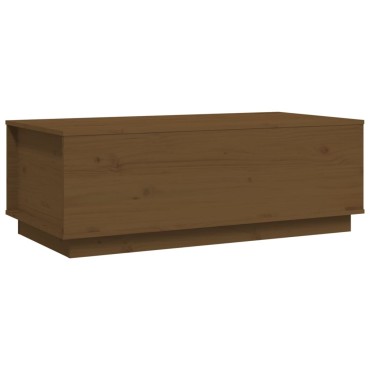 vidaXL Τραπεζάκι Σαλονιού Καφέ Μελί 100x50x35cm Μασίφ Ξύλο Πεύκου 1 τεμ.