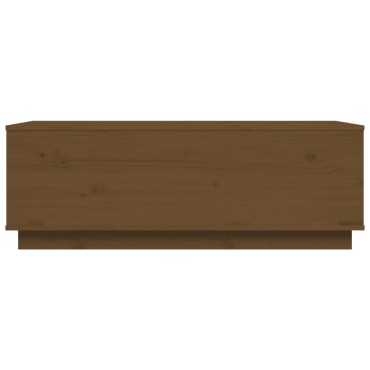 vidaXL Τραπεζάκι Σαλονιού Καφέ Μελί 100x50x35cm Μασίφ Ξύλο Πεύκου 1 τεμ.