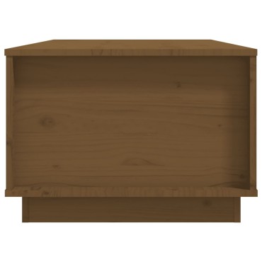 vidaXL Τραπεζάκι Σαλονιού Καφέ Μελί 100x50x35cm Μασίφ Ξύλο Πεύκου 1 τεμ.