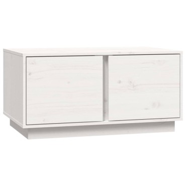 vidaXL Τραπεζάκι Σαλονιού Λευκό 80x50x40cm από Μασίφ Ξύλο Πεύκου 1 τεμ.