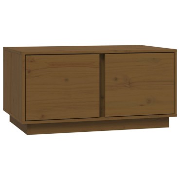 vidaXL Τραπεζάκι Σαλονιού Καφέ Μελί 80x50x40cm Μασίφ Ξύλο Πεύκου 1 τεμ.