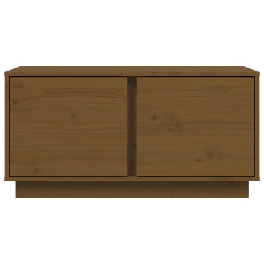 vidaXL Τραπεζάκι Σαλονιού Καφέ Μελί 80x50x40cm Μασίφ Ξύλο Πεύκου 1 τεμ.