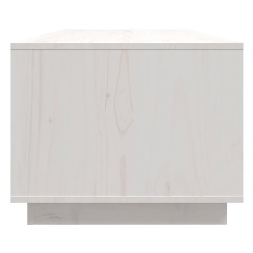 vidaXL Τραπεζάκι Σαλονιού Λευκό 110x50x40cm από Μασίφ Ξύλο Πεύκου 1 τεμ.