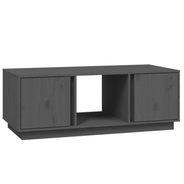 vidaXL Τραπεζάκι Σαλονιού Γκρι 110x50x40cm από Μασίφ Ξύλο Πεύκου 1 τεμ.