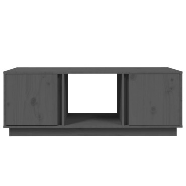 vidaXL Τραπεζάκι Σαλονιού Γκρι 110x50x40cm από Μασίφ Ξύλο Πεύκου 1 τεμ.