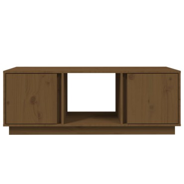 vidaXL Τραπεζάκι Σαλονιού Καφέ Μελί 110x50x40cm Μασίφ Ξύλο Πεύκου 1 τεμ.