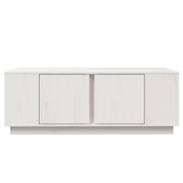 vidaXL Τραπεζάκι Σαλονιού Λευκό 110x50x40cm από Μασίφ Ξύλο Πεύκου 1 τεμ.