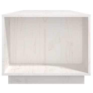 vidaXL Τραπεζάκι Σαλονιού Λευκό 110x50x40cm από Μασίφ Ξύλο Πεύκου 1 τεμ.