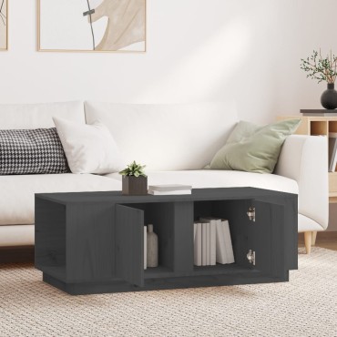 vidaXL Τραπεζάκι Σαλονιού Γκρι 110x50x40cm από Μασίφ Ξύλο Πεύκου 1 τεμ.