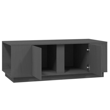 vidaXL Τραπεζάκι Σαλονιού Γκρι 110x50x40cm από Μασίφ Ξύλο Πεύκου 1 τεμ.