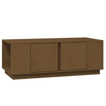 vidaXL Τραπεζάκι Σαλονιού Καφέ Μελί 110x50x40cm Μασίφ Ξύλο Πεύκου 1 τεμ.