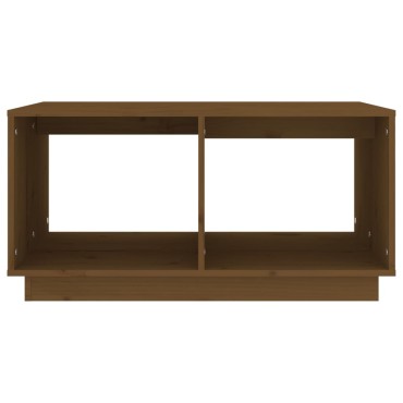 vidaXL Τραπεζάκι Σαλονιού Καφέ Μελί 80x50x40cm Μασίφ Ξύλο Πεύκου 1 τεμ.