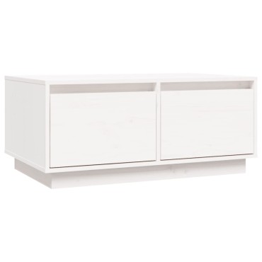 vidaXL Τραπεζάκι Σαλονιού Λευκό 80x50x35cm από Μασίφ Ξύλο Πεύκου 1 τεμ.