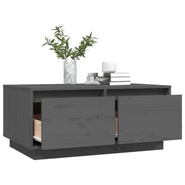 vidaXL Τραπεζάκι Σαλονιού Γκρι 80x50x35cm από Μασίφ Ξύλο Πεύκου 1 τεμ.