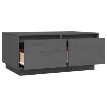 vidaXL Τραπεζάκι Σαλονιού Γκρι 80x50x35cm από Μασίφ Ξύλο Πεύκου 1 τεμ.