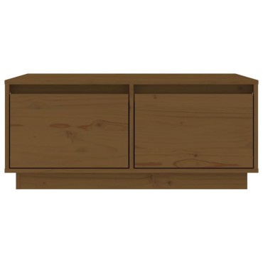 vidaXL Τραπεζάκι Σαλονιού Καφέ Μελί 80x50x35cm Μασίφ Ξύλο Πεύκου 1 τεμ.