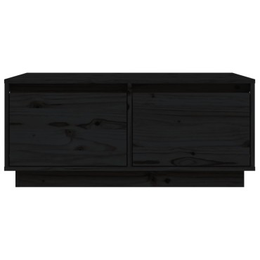 vidaXL Τραπεζάκι Σαλονιού Μαύρο 80x50x35cm από Μασίφ Ξύλο Πεύκου 1 τεμ.