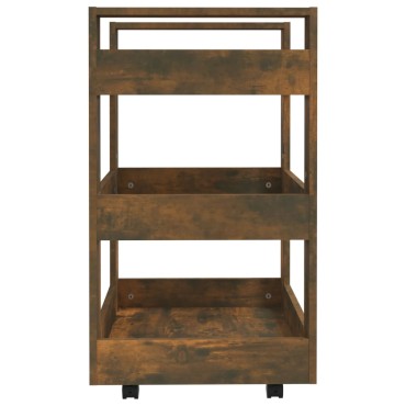 vidaXL Τρόλεϊ Κουζίνας Καπνιστή Δρυς 60x45x80cm από Επεξεργασμένο Ξύλο 1 τεμ.