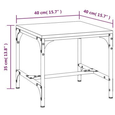 vidaXL Βοηθητικό Τραπέζι Καπνιστή Δρυς 40x40x35cm Επεξεργασμένο Ξύλο