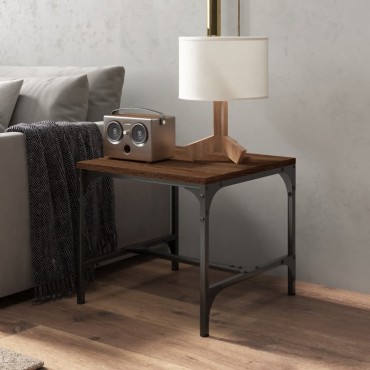 vidaXL Τραπεζάκια Σαλονιού 2 τεμ. Καφέ Δρυς 40x40x35cm Επεξ. Ξύλο