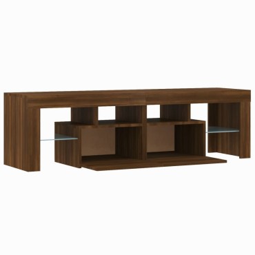 vidaXL Έπιπλο Τηλεόρασης με LED Καφέ Δρυς 140x36,5x40cm