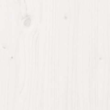 vidaXL Παγκάκι Λευκό 110x41x76,5cm από Μασίφ Ξύλο Πεύκου