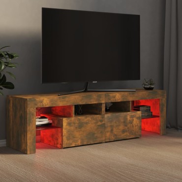 vidaXL Έπιπλο Τηλεόρασης με LED Καπνιστή Δρυς 140x36,5x40cm