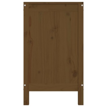 vidaXL Καλάθι Ρούχων Καφέ μελί 88,5x44x76 εκ από Μασίφ Ξύλο Πεύκου