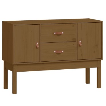 vidaXL Ντουλάπι Καφέ Μελί 110x40x78cm από Μασίφ Ξύλο Πεύκου 1 τεμ.