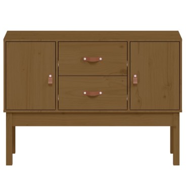 vidaXL Ντουλάπι Καφέ Μελί 110x40x78cm από Μασίφ Ξύλο Πεύκου 1 τεμ.