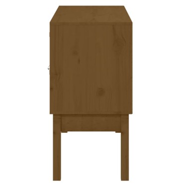 vidaXL Ντουλάπι Καφέ Μελί 110x40x78cm από Μασίφ Ξύλο Πεύκου 1 τεμ.