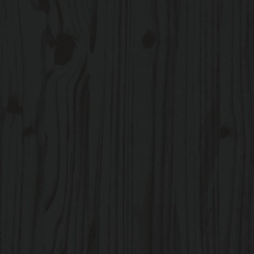 vidaXL Παγκάκι Μαύρο 112,5x51,5x96,5cm από Μασίφ Ξύλο Πεύκου