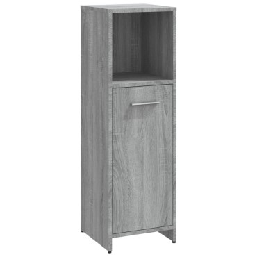 vidaXL Ντουλάπι Μπάνιου Γκρι Sonoma 30x30x95cm Επεξεργασμένο Ξύλο