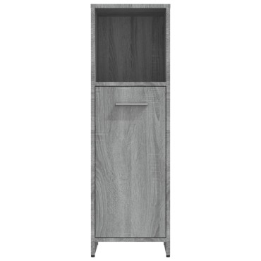vidaXL Ντουλάπι Μπάνιου Γκρι Sonoma 30x30x95cm Επεξεργασμένο Ξύλο