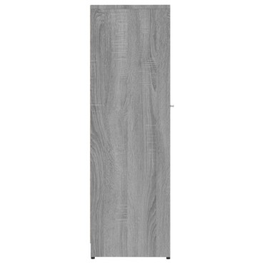 vidaXL Ντουλάπι Μπάνιου Γκρι Sonoma 30x30x95cm Επεξεργασμένο Ξύλο