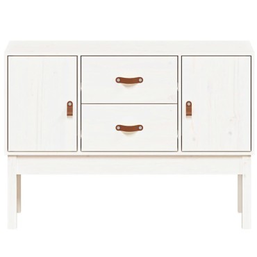vidaXL Συρταριέρα Λευκή 110x40x78cm από Μασίφ Ξύλο Πεύκου 1 τεμ.