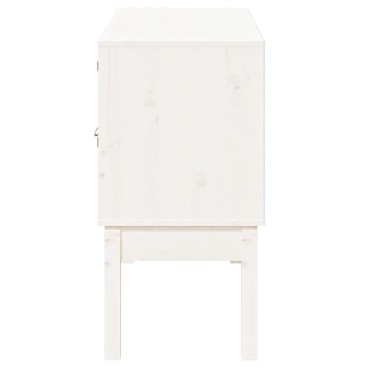vidaXL Συρταριέρα Λευκή 110x40x78cm από Μασίφ Ξύλο Πεύκου 1 τεμ.
