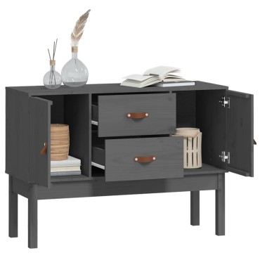 vidaXL Συρταριέρα Γκρι 110x40x78cm από Μασίφ Ξύλο Πεύκου 1 τεμ.