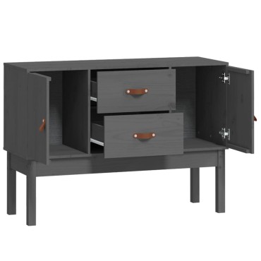 vidaXL Συρταριέρα Γκρι 110x40x78cm από Μασίφ Ξύλο Πεύκου 1 τεμ.