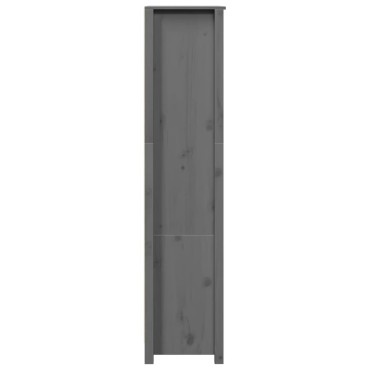 vidaXL Ντουλάπι Ψηλό Γκρι 80x35x154cm από Μασίφ Ξύλο Πεύκου 1 τεμ.