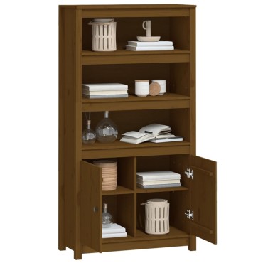 vidaXL Ντουλάπι Ψηλό Καφέ Μέλι 80x35x154cm από Μασίφ Ξύλο Πεύκου 1 τεμ.