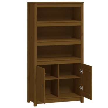 vidaXL Ντουλάπι Ψηλό Καφέ Μέλι 80x35x154cm από Μασίφ Ξύλο Πεύκου 1 τεμ.