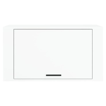 vidaXL Παπουτσοθήκη Επιτοίχια Γυαλ. Λευκό 70x35x38cm Επεξ. Ξύλο