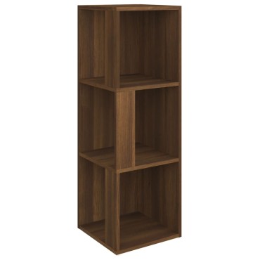 vidaXL Γωνιακό Έπιπλο Καφέ δρυς 33x33x100cm από Επεξεργ. Ξύλο